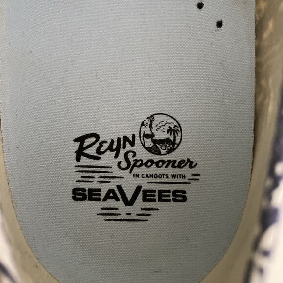 Seavees Slip On Reyn Spooner Baja Blue Navy Lahaina Sailor Kloth Loafer 12 US main image 4